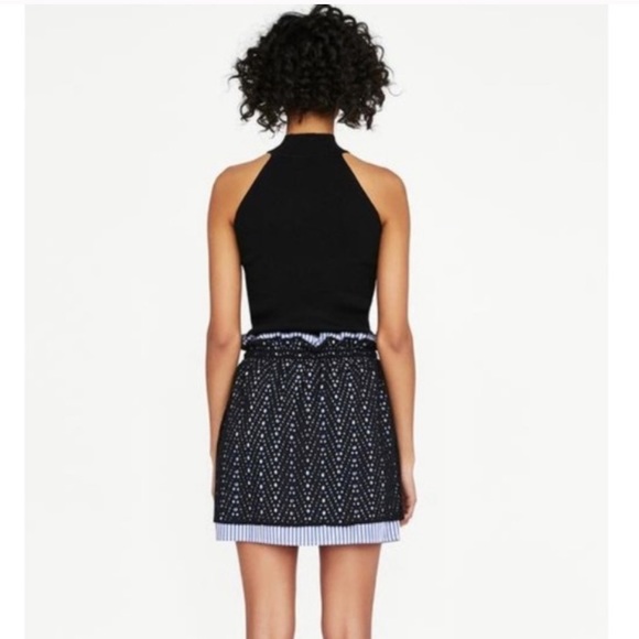 Zara Eyelet Paper Bag Skirt - Picture 4 of 9